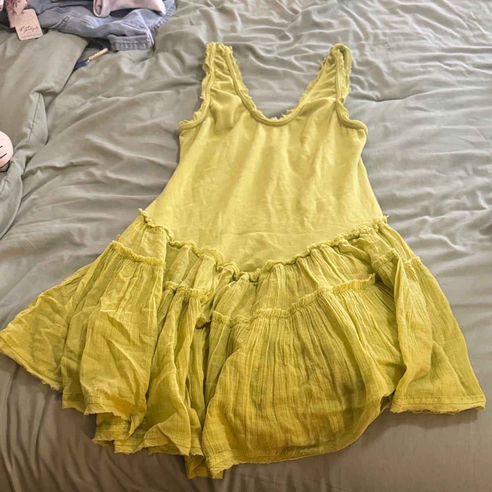 Free People Vibrant Green Dress